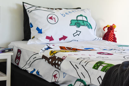 Crazy Car Single Zip-Up Bedding (Requires Zipasleep Inner)