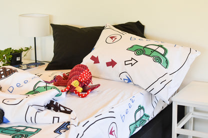 Crazy Car Single Zip-Up Bedding (Requires Zipasleep Inner)