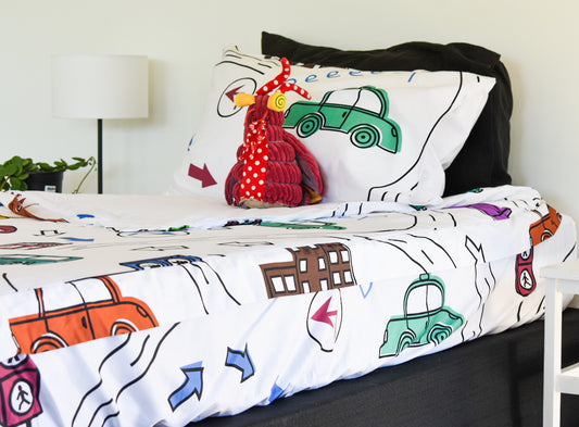 Crazy Car Zip Up Bedding Set - 10% off at Checkout