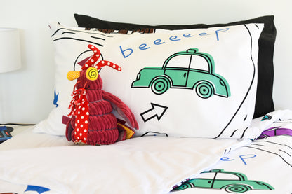Crazy Car Zip Up Bedding Set - 10% off at Checkout