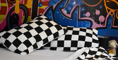 Black & White Checker, Double Zip-Up Bedding (Requires Zipasleep Inner)