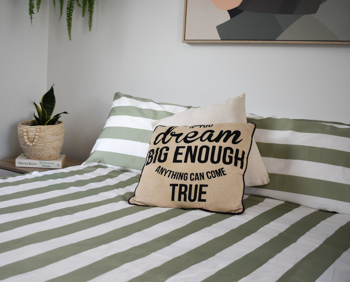 Olive Stripe Single Zip-Up Bedding (Requires Zipasleep Inner)