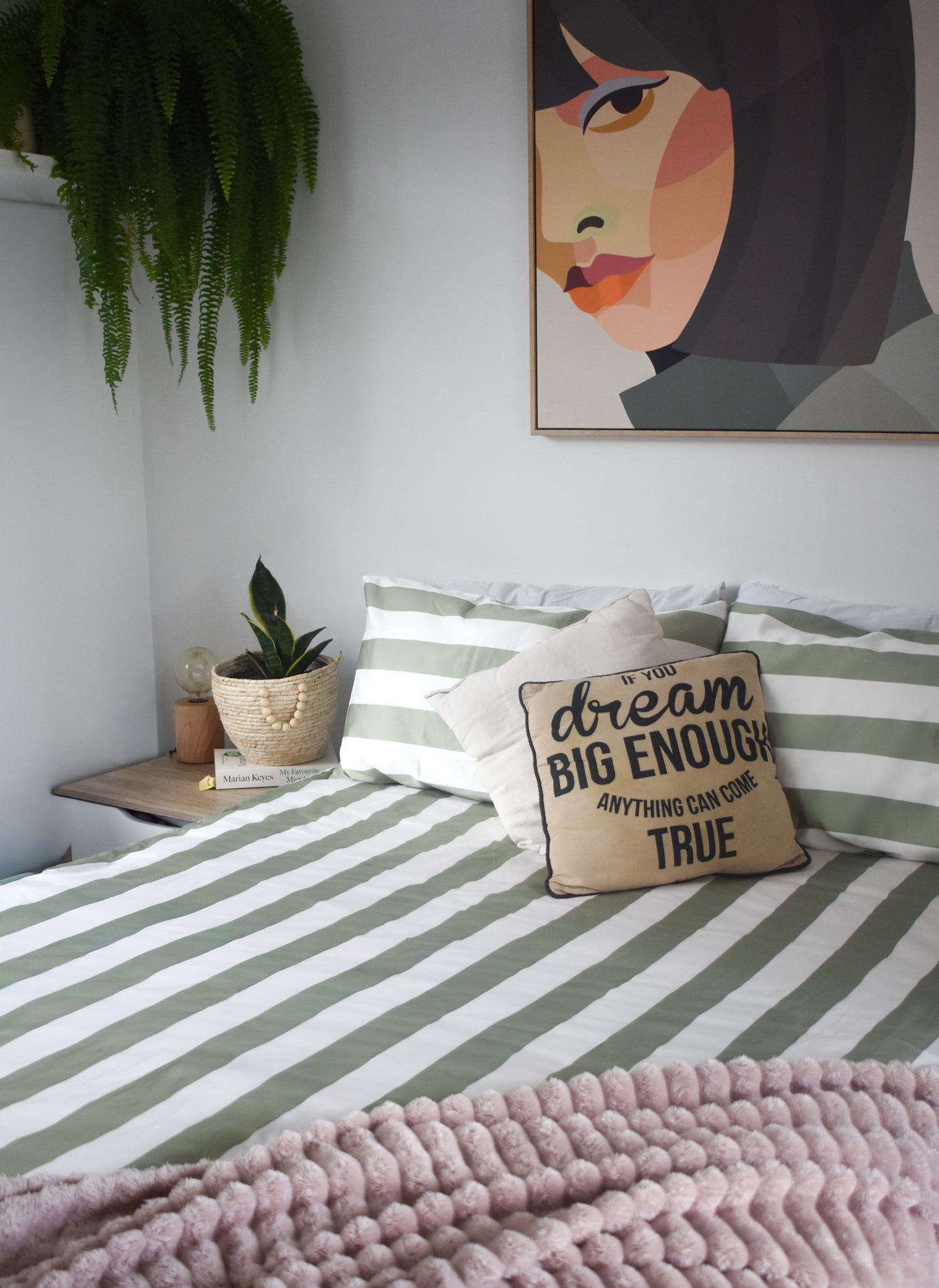 Olive Stripe Single Zip-Up Bedding (Requires Zipasleep Inner)