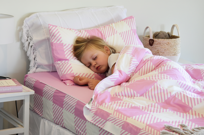 Pink Gingham Double Zip-Up Bedding (Requires Zipasleep Inner)